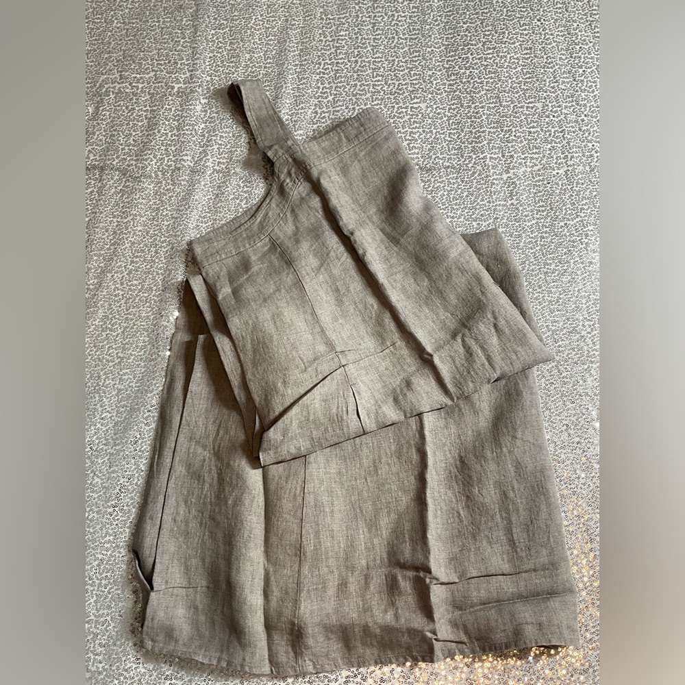 Eileen Fisher Organic Linen Square Neck Dress